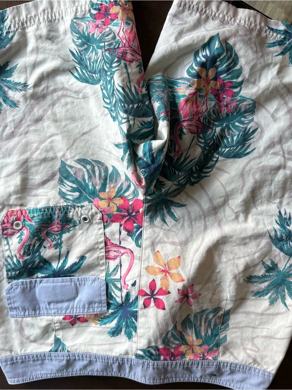 American Eagle Outfitters Light Blue Swim Trunks with White Lining